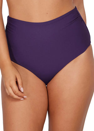 Capri High Waist Paradise Bottom in Plum - Sunsets