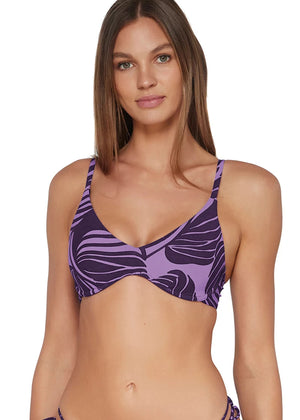 Brooke U-Wire Top in Mystic Palms - Sunsets