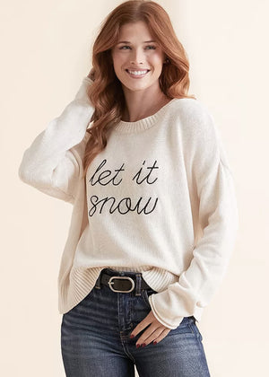 Let it Snow Sienna Sweater in Winter White - Z Supply