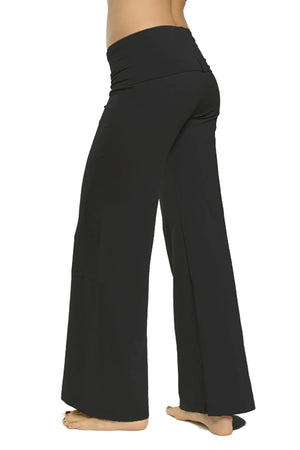 Hard Tail Forever - Wide Leg Roll Down Pants (W-326, Black) alt view 1