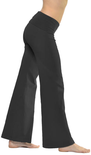 Hard Tail Forever - Wide Leg Roll Down Pants (W-326, Black) alt view 2