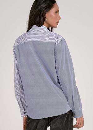 Stripe Blouse in Blue - Elan