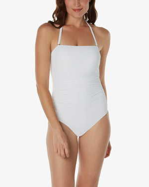 Helen Jon White Classic Bandeau One Piece