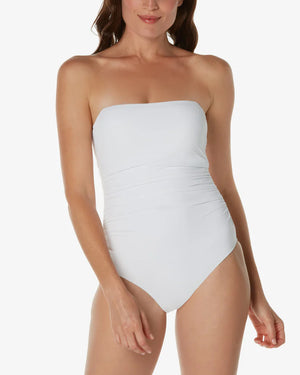 Helen Jon White Classic Bandeau One Piece