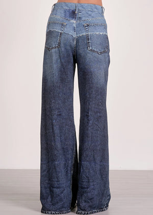 Two Tone Denim Knit Pant - Elan