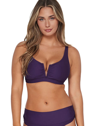 Vienna V-Wire Paradise Top in Plum - Sunsets