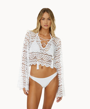 Noah Crop top white-PQ Swim