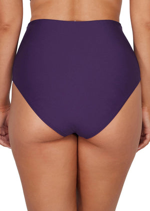 Capri High Waist Paradise Bottom in Plum - Sunsets