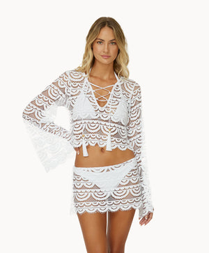 Maycee skirt white-PQ Swim