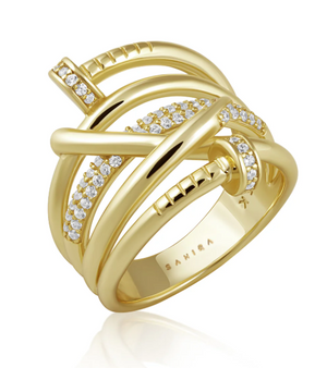 Sabrina Pave Nail Ring - Sahira