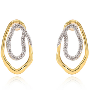 Harper 2tn pave earring- Sahira