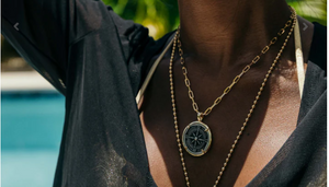 compass coin necklace- Sahira