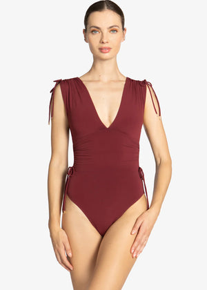 Aubrey V Plunge One Piece in Ancho - Robin Piccone