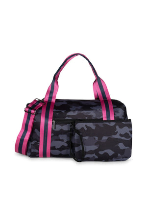 Haute Shore - Morgan Epic Weekender Bag (Navy Camo w/Pink & Navy Stripes)