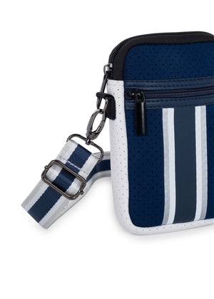 Haute Shore - Casey Yacht Neoprene Cell Phone Case (Casey, Navy w/White, Silver, & Navy Stripe) alt view 2